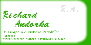 richard andorka business card